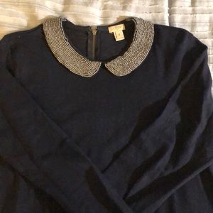 J.crew | Long sleeve Peter Pan collar top